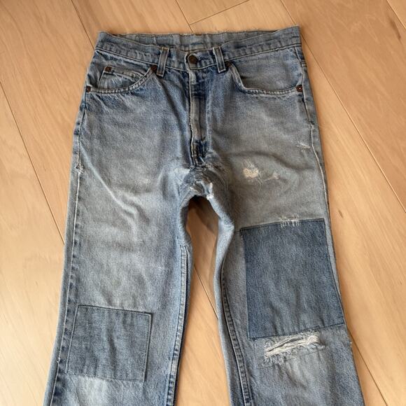 Vintage Levis 517 Jeans 29 Blue Orange Tab 80s Denim Made in USA Boot Cut 0217 - Picture 3 of 11